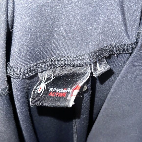 Spyder Active Black Leggings size large with Side Pockets - Picture 4 of 5